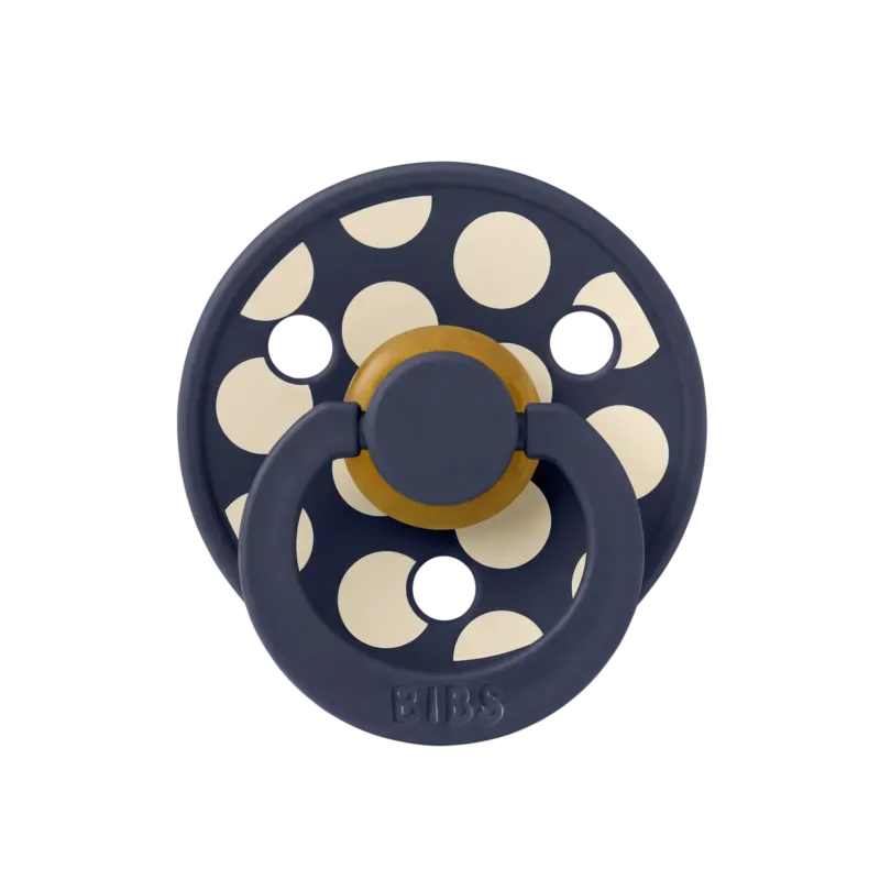 STUDIO Colour Pacifier Polka - Deep Space/Ivory