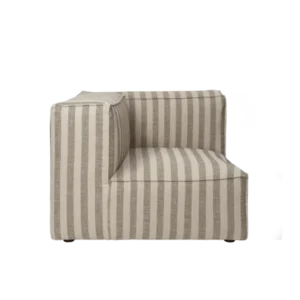 Catena Sofa Connect Corner in Louisiana sand/off-white stripes, angled view