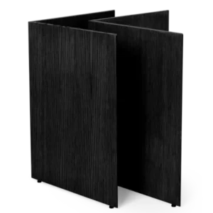 Mingle Table Legs in black veneer, V-shaped panel base