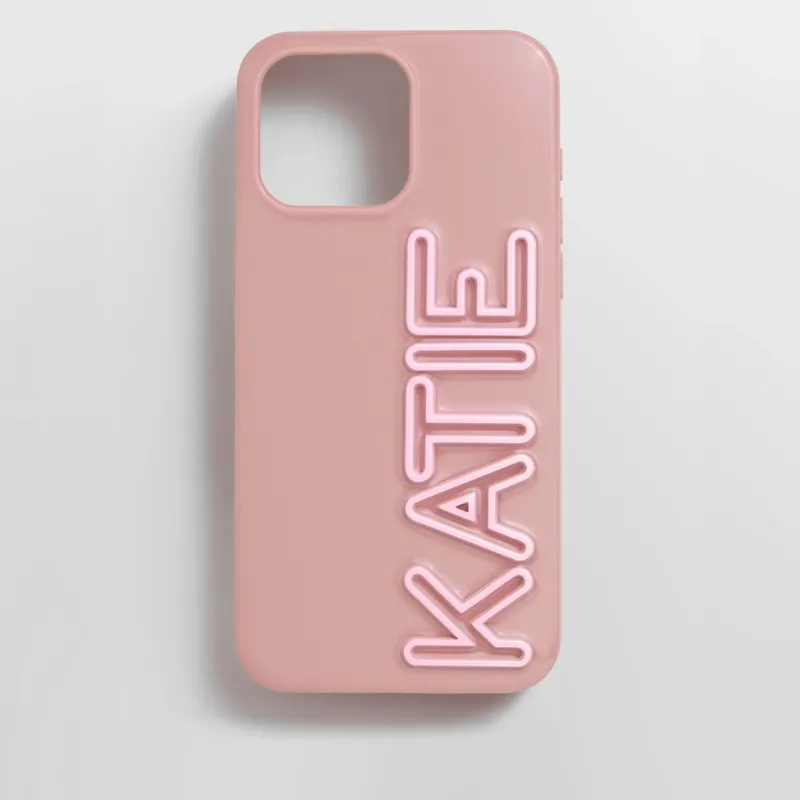 Fine Line Custom iPhone Case - Dusty Rose/Blush