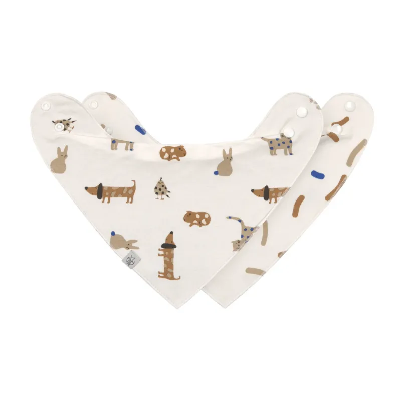 Dreieckstuch Baby (2 Stk) Bandana, Little Mateys Royal Blau