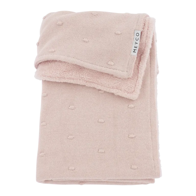 Meyco Decke Mini Knots teddy Soft Pink Studio