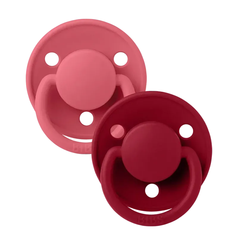 De Lux 2 PACK - Coral/Ruby - BIBS