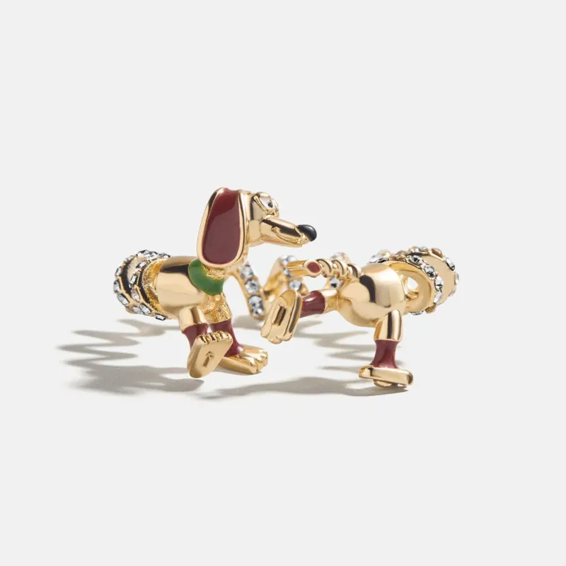 Disney Pixar Slinky Dog Cuff Ring - Gold/Pavé