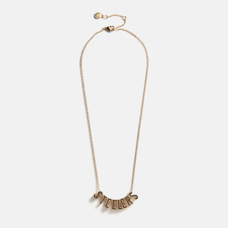 NFL Slogan Charm Necklace - Pittsburgh Steelers