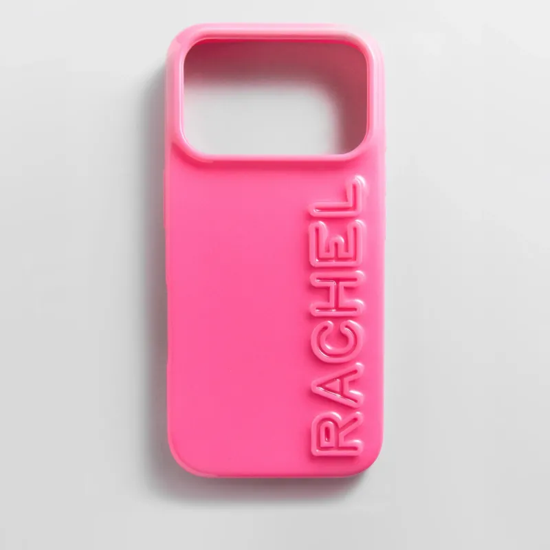 Fine Line Custom iPhone Case - Fuchsia/Fuchsia