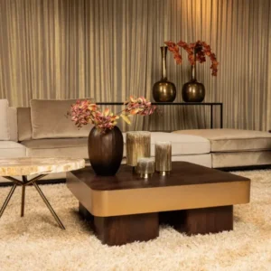 Couchtisch von PTMD – eleganter sitzmöbel aus Stoff mit Metallgestell im modernem Design, komfortabel und pflegeleicht.
