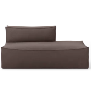 Catena Sofa Open End Right L301 in brown with backrest cushion