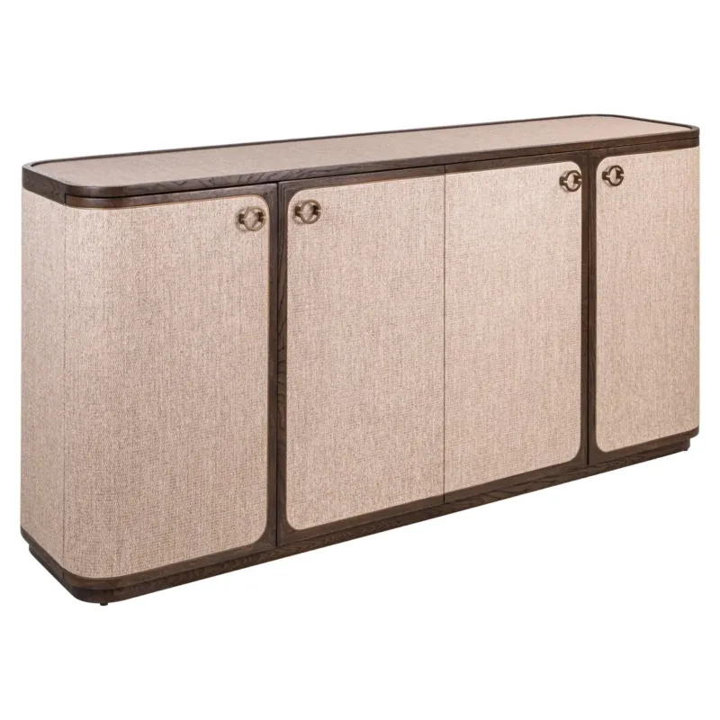 Richmond Interiors Sideboard Willox mit Leinen | 4-türig