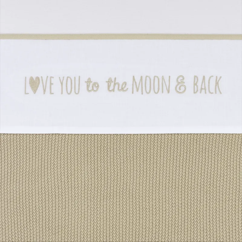 Meyco Bettlaken Gestickt Love you to the moon & back Sand Studio