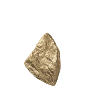 Comber Rock Hook in brass, large, with rough stone-like surface
