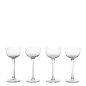 Host Liqueur Glasses in clear, set of four tall-stemmed glasses
