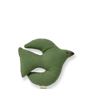 Swif Bird Soft Toy in artichoke green with stitched eye and beak