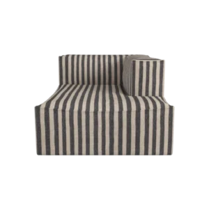 Catena Sofa Chaise Longue Right in Louisiana sand/black stripes