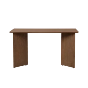 Mingle Table Top rectangular in walnut veneer on angled panel legs