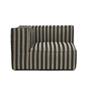 Catena Sofa Armrest Left S400 in Louisiana sand/black stripes