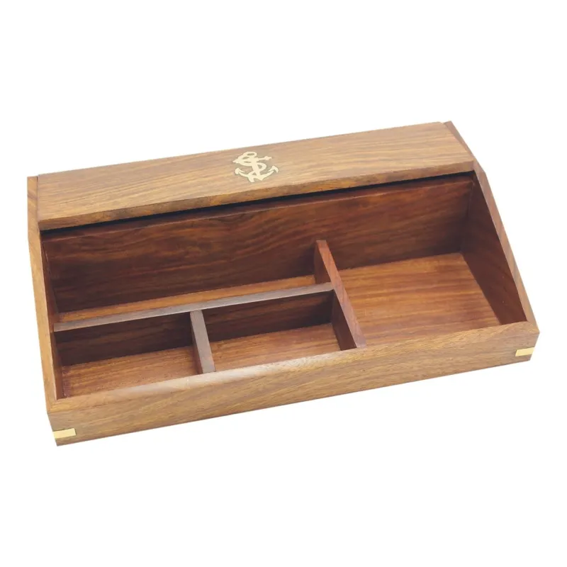 Organizer mit Klappe – maritime Holzbox zur stilvollen Aufbewahrung