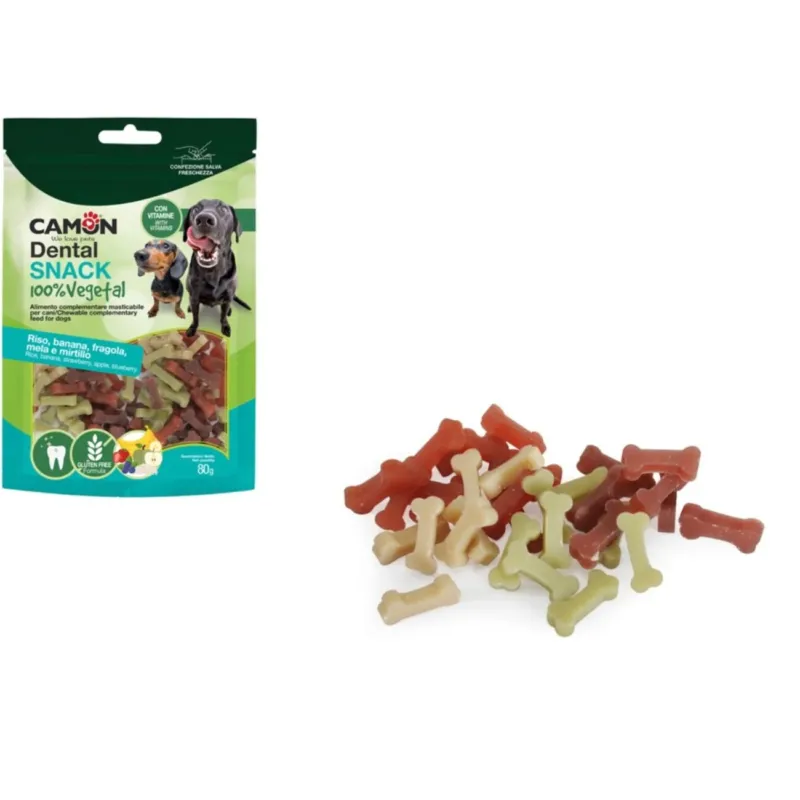 Veggie Früchtemix Hundesnack in Knochenform - Der fruchtige Kauspaß! – 80 g