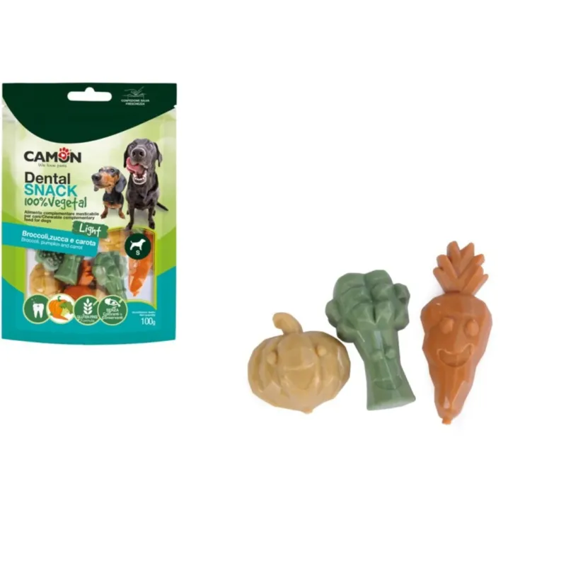 Veggie Snack Dental Garden Vegan Hundesnack - Gesunde Zahnpflege für Hunde – S: 6/7 cm, 100 g
