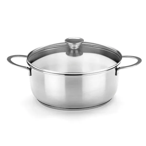 Cacerola de acero inoxidable con tapa Ancora BRA