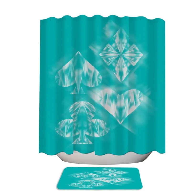 Club Diamond Heart Spade Shower Curtain