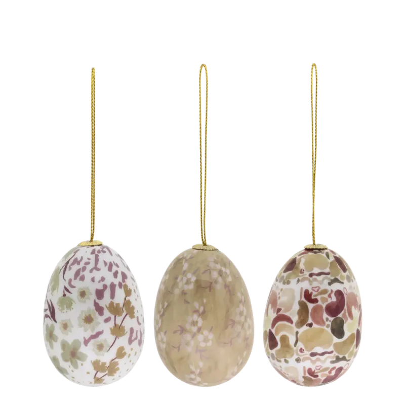 Chic Antique - Deko-Ostereier Flower 3er Set
