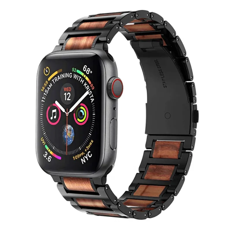 Sandalwood Stainless Steel Watch Band Black 40mm, 41mm & 42mm Parkfield Supplies