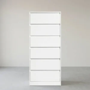Sideboard Mit 6 Schubladen - Hohe Schubladenkommode - Für Schlafzimmer Und Flur