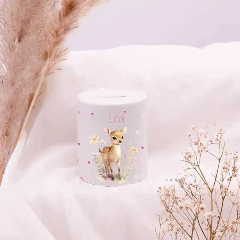Spardose Kinder aus Keramik - Reh