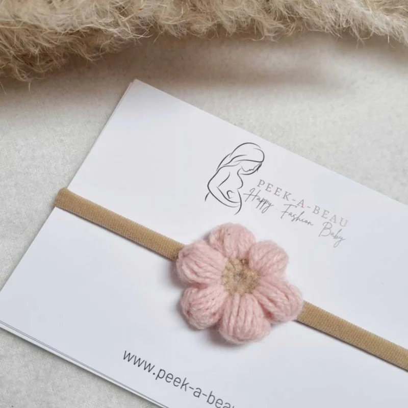 Peek-a-Beau - Haarband Blume rosa