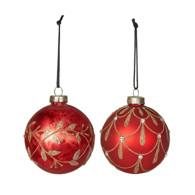 Weihnachtskugel Rot/Champagner – Mehrere Varianten – Speedtsberg