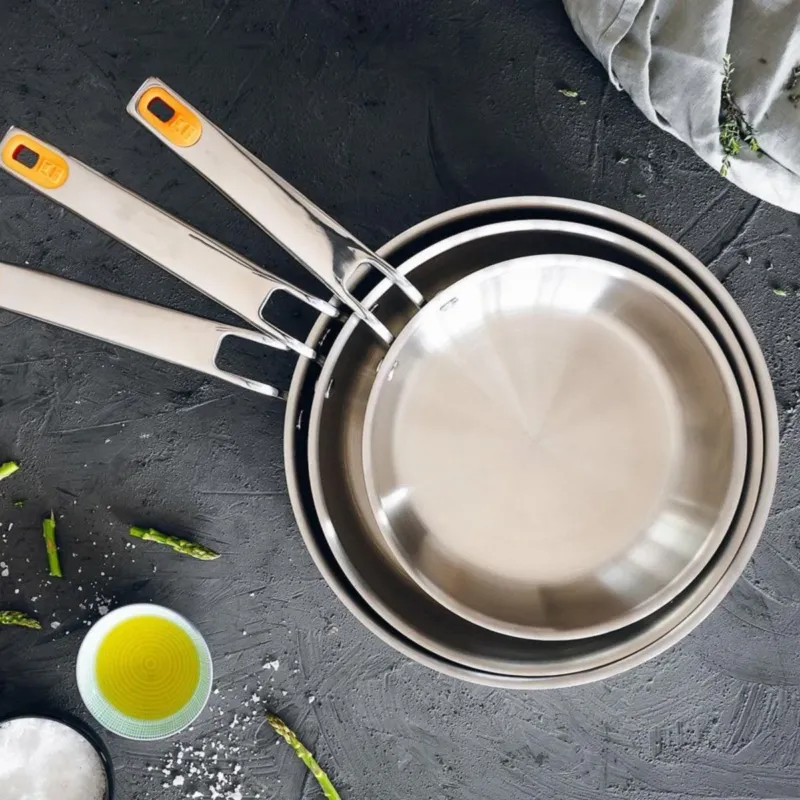 Set de 3 sartenes Efficient inox BRA