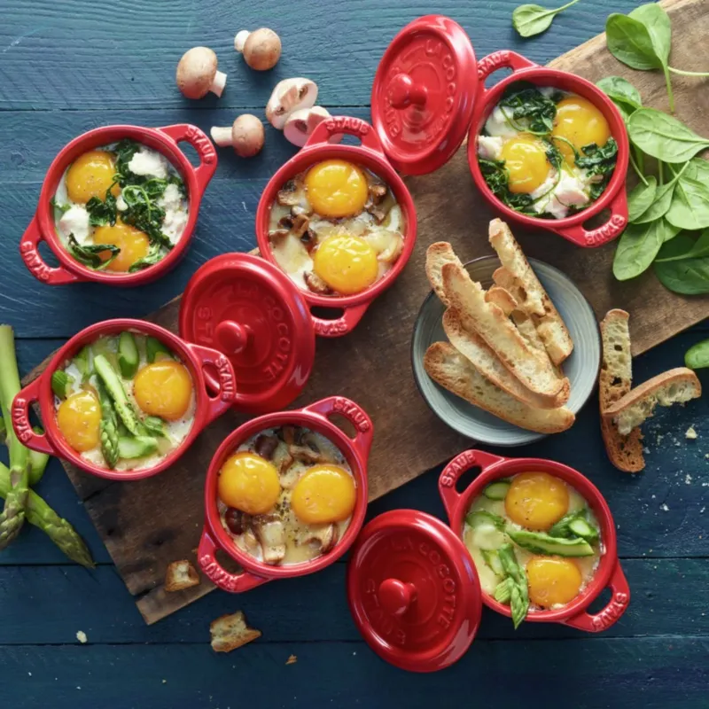 Set de 4 mini cocottes cerámicas Staub