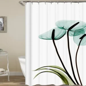 X-ray Water Lily Shower Curtain