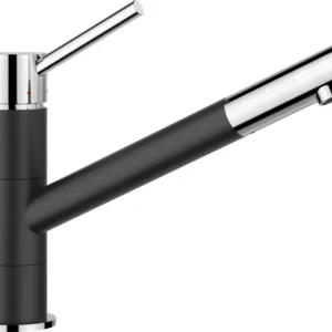 BLANCO KANO SILGRANIT-Look zweifarbig Hochdruck silgranitschwarz/chrom 526175