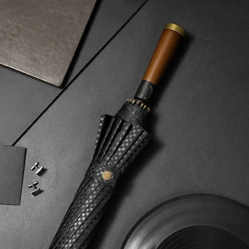 Classic wooden handle umbrella 120cm traditional design