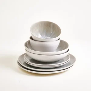 Areia Geschirr-Set classic grau 8-teilig