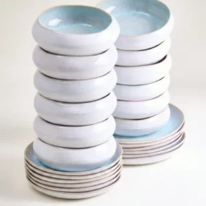MaM x aripastaclub Geschirr-Set organic azur 24-teilig
