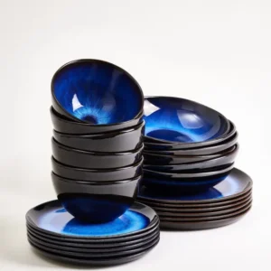 Melides Geschirr-Set deepseablue 24-teilig
