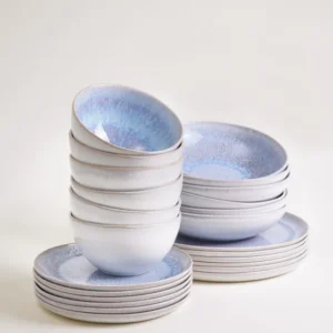 Melides Geschirr-Set stoneblue 24-teilig