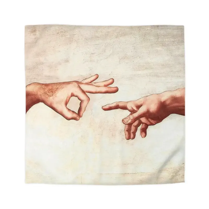 Parody of The Creation of Adam Duvet Cover Set - Funny Renaissance Sistine Chapel Art Bedding - Duvet Covers
