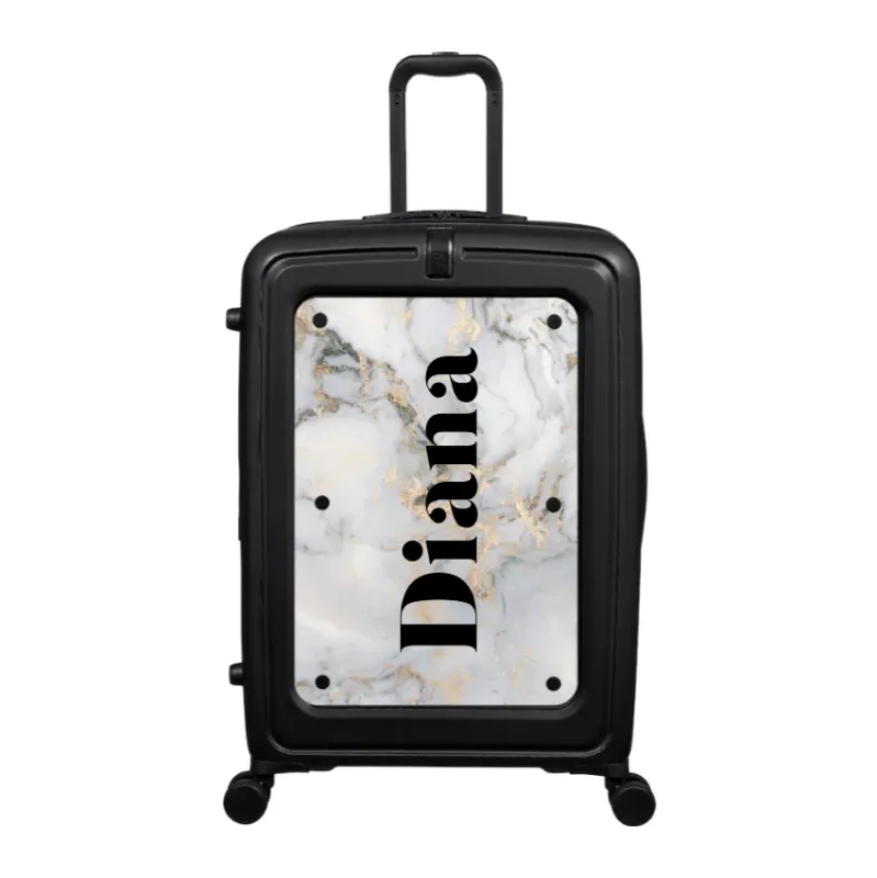 Modify - Suitcase with Personalised Panel (Grey Gold Marble - Side Name)