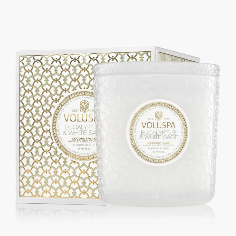 Voluspa 3-Docht Duftkerze Eucalyptus & White Sage | Luxe Jar